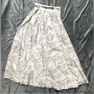 Christian Dior Pattern Pattern Midi Skirt